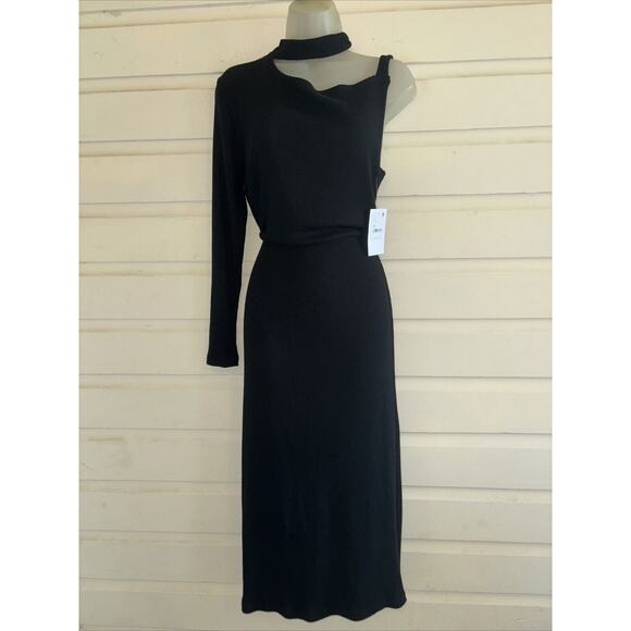 LNA Dresses & Skirts - NWT LNA Free People Asymmetrical Sleeve Midi Length Dress Size M